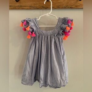 Charming Dress with Colorful Tassels